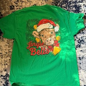 Southern Couture Green Jingle Bells Tee